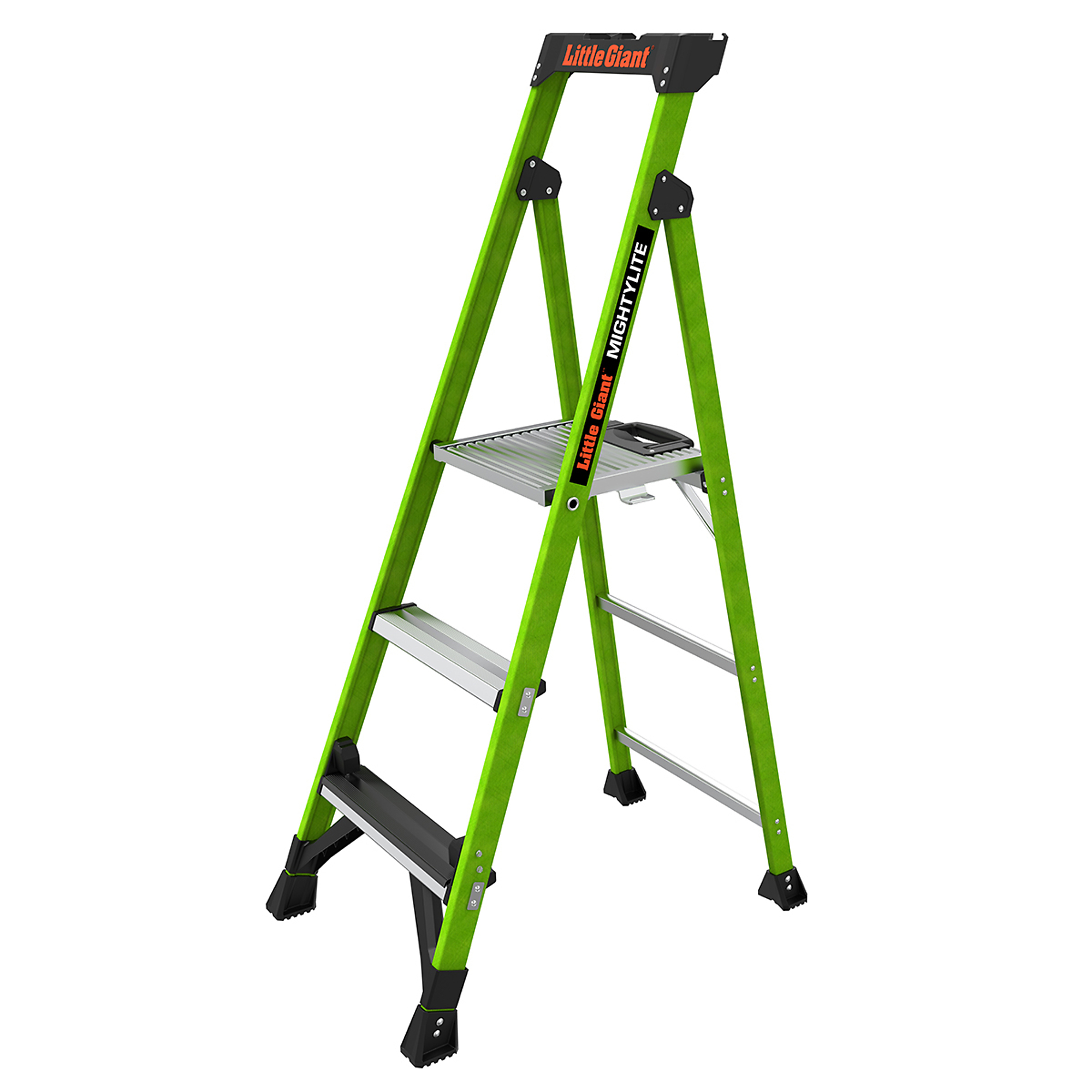 Little Giant MightyLite Stepladder - 5ft., Fiberglass, 375-Lb. Capacity, Type IAA, Ground Cue, Model# 15405-001